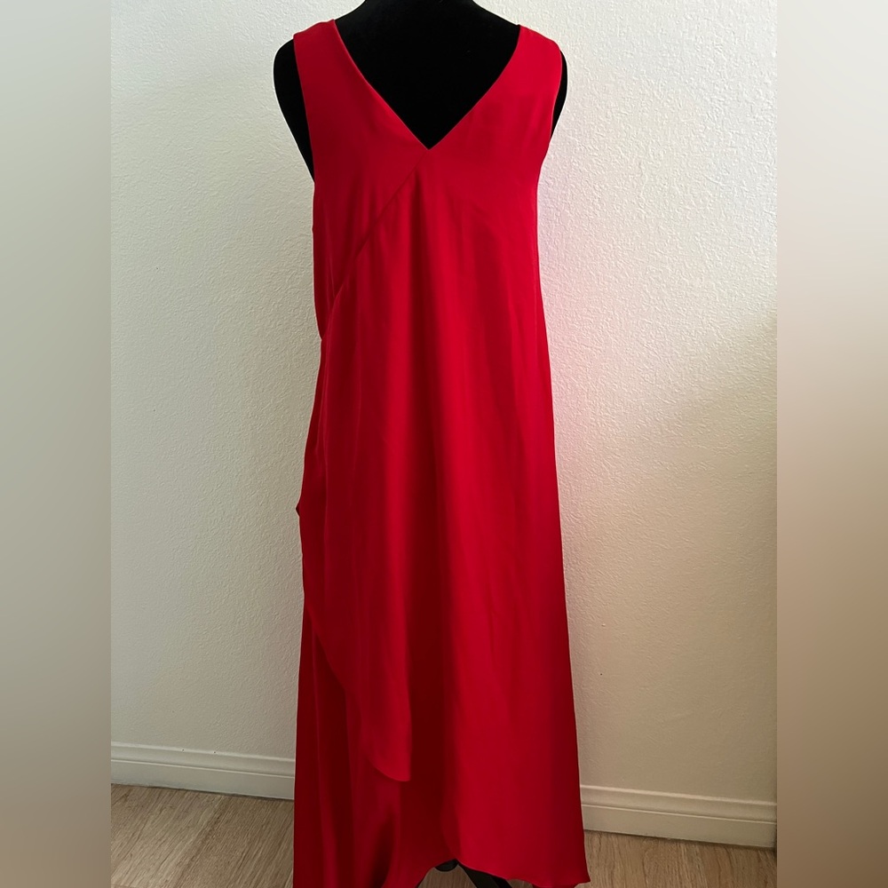 BCBG MAXAZRIA red silk dress